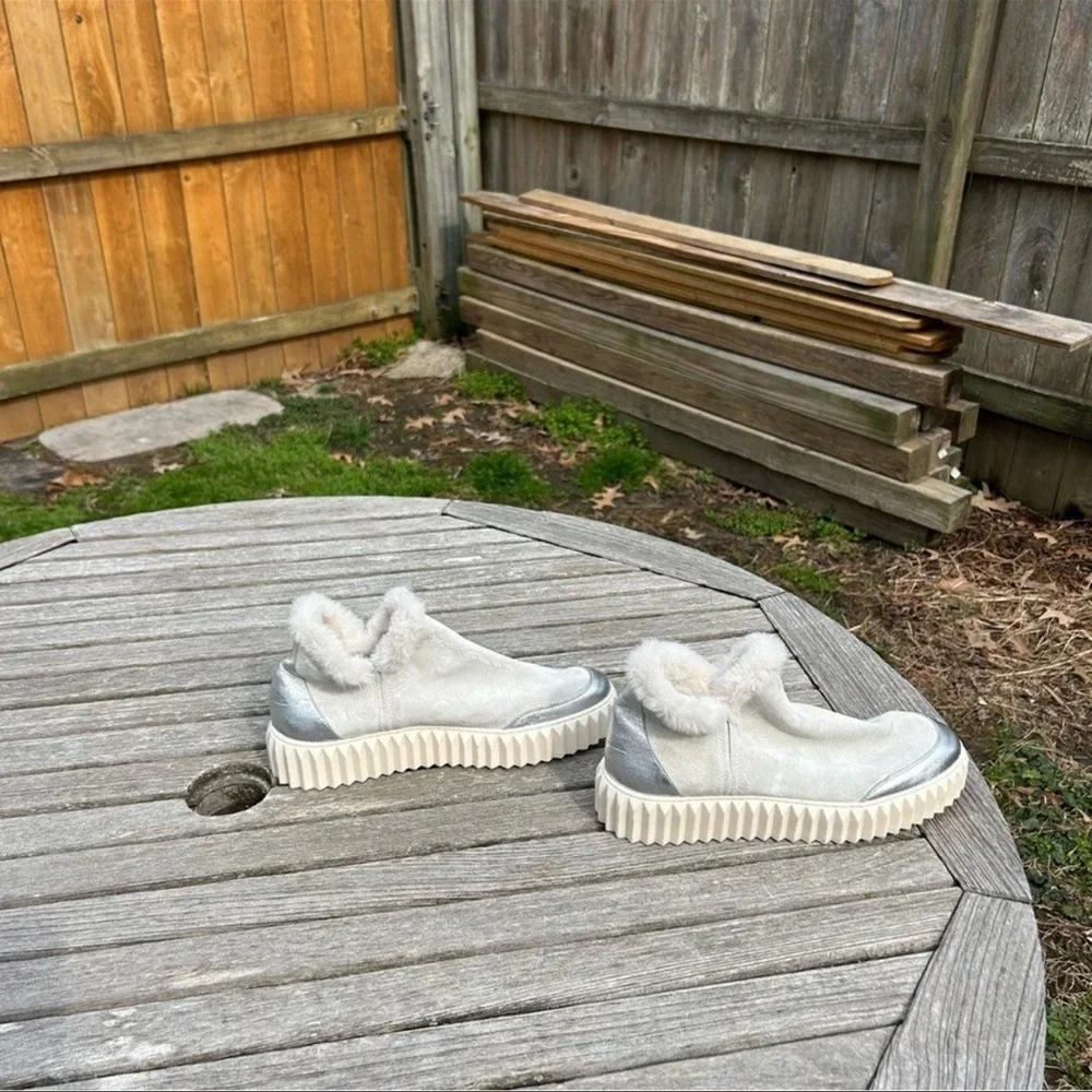 Voile Blanche‎ Luna Leather Fur Trim Sneaker Bootie Boots Size 40 / Size 10